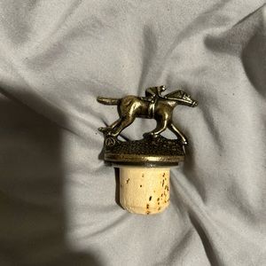 Blanton's Kentucky Bourbon Whiskey Bottle Derby Horse & Jockey Topper Letter A